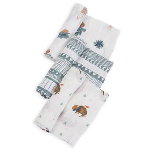 Little Unicorn Cotton Muslin Swaddle Blanket - 3pk