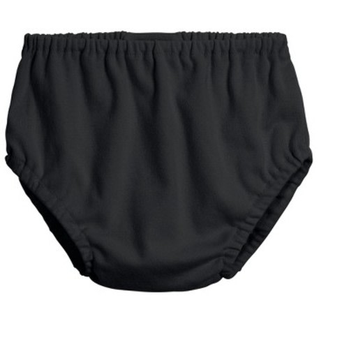 City Threads USA-Made Girls and Boys Soft Cotton Diaper Cover | Black - 0/3M