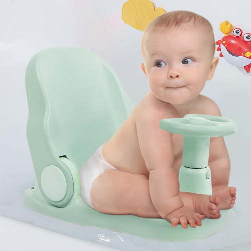 FVLOENG Bathing Support Seat, Green Rubber Mesh, Baby Bath Support 1 Pack, Unisex Ages 0 Months+