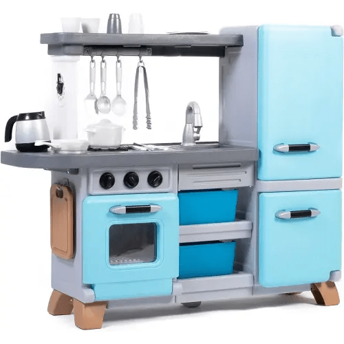 Step2 Cooking Time Kitchen Playset for Kids, Indoor/Outside Pretend Play Kitchen, Toddlers 2+ Years Old, Lights and Sounds, Interactive Toy, Easy Assembly