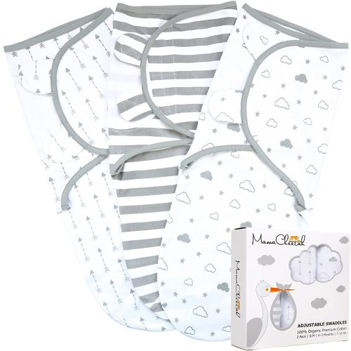 Mama Cheetah Baby Swaddle Blanket, Organic Cotton Swaddle Wrap Sleep Sack for Newborn, Infant, Boy, Girl 0-3 Month