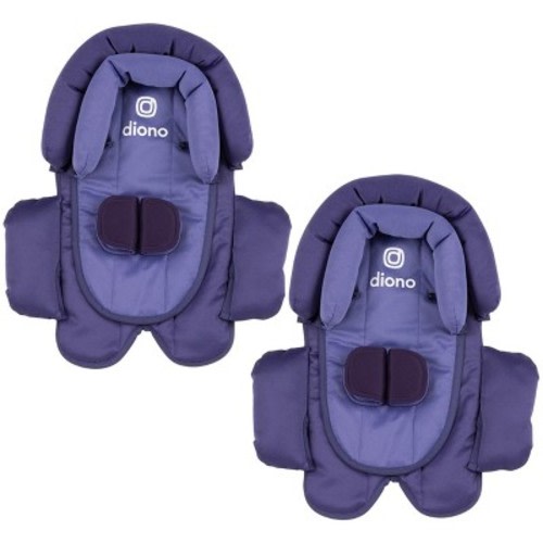 Diono Cuddle Soft 2-Pack 2-in-1 Baby Head Neck Body Support Pillow for Car Seats and Strollers, Purple Wildberry