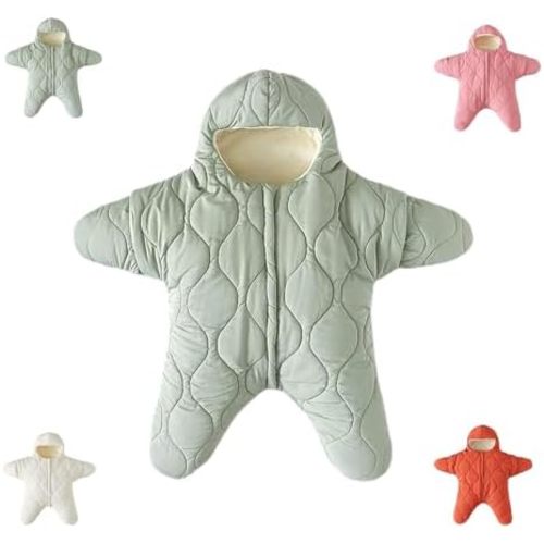 Baby Starfish Onesie, Thick Fleece Wearable Starfish Baby Sleeping Bag, Baby Warm Sleeping Bag Boy Girl Winter
