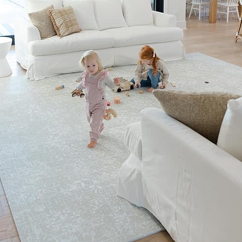Little Landings Baby Play Mat for Floor - Eden (6x8ft) - Premium EVA Foam Play Mat for Babies & Toddlers (Ages 0-5+) - Non-Toxic Playmat for Tummy Time, Crawling & Playroom - Stylish & Comfortable