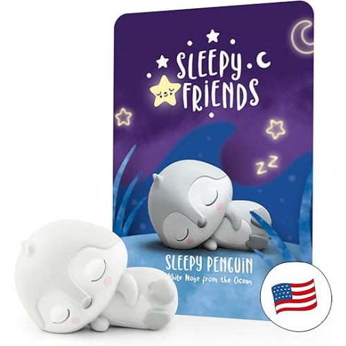 Tonies Sleepy Friends: White Noise from The Ocean Audio Toy Figurine Featuring Sleepy Penguin