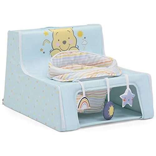 Disney Winnie The Pooh Sit N Play Portable Activity Seat for Babies by Delta Children – Floor Seat for Infants