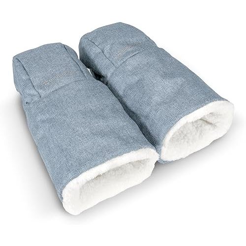 UPPAbaby CozyHandmuff/Easily Attaches to Stroller Handlebars/Ultra-Plush, Weather-Proof Hand Protection/Gregory (Blue Mélange)