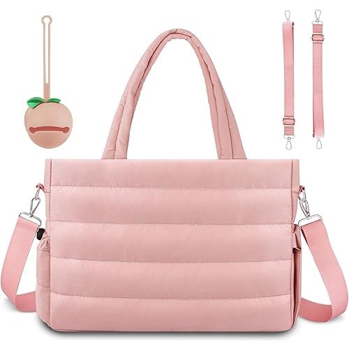 Diaper Bag Tote, Baby Diaper Tote Bags Crossbody Hospital Bag Travel Large Mommy Bag, with Silicone Pacifier Case