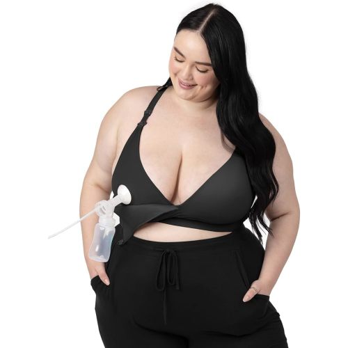 Kindred Bravely Minimalist Hands Free Pumping Bra | Patented All-in-One Pumping & Nursing Plunge Bra