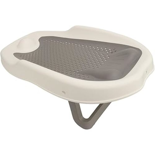 Foldable Baby Bath Support with Universal Fit, Hollow Pattern Bathtub Holder for Infants, Ergonomic Design, Quick Drainage, Non Slip (Gray)