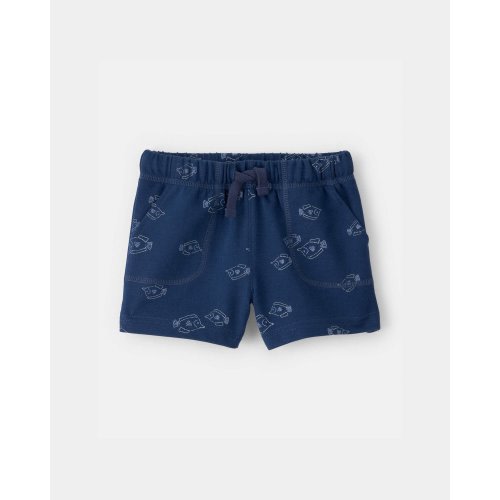 Baby Boy Fish French Terry Shorts - Blue | Carter's