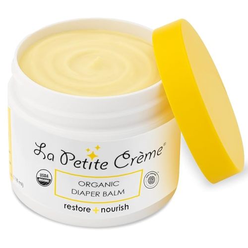 La Petite Creme French Premium Liniment Baby Balm - Diaper Rash Cream, Ideal for Baby Skin Care (4 oz) - Alternative to Baby Wipes, Clean, Protect & Restore - Organic Ingredients - Baby Essentials