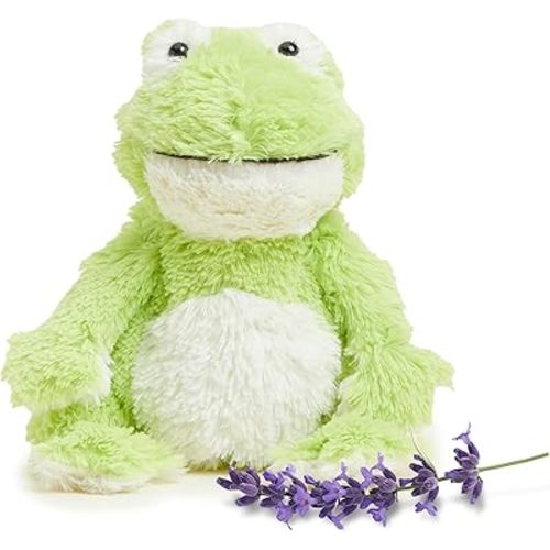 warmies Microwavable & Weighted Stuffed Animals, Frog - Heated Stuffed Animal Plushie for Warmth & Comfort - Cute Soft Plush Toys for Adults & Children (Boys, Girls, Babies & Toddlers)