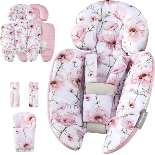 Infant Insert Compatible with 4moms Mamaroo & Graco Swing and Infant Car Seat, Stroller, Other Baby Swing, Rocker, Bouncer, Bassinet Newborn Insert Head & Body Support Cushion, Reversible Design