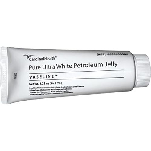 5 Pack Medical Grade Vaseline Pure Ultra White Petroleum Jelly, 3.25 oz (97.5 mL) Tubes ONLY by Kendall/Covidien