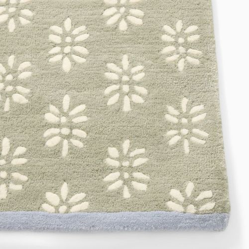 Mini Palm Pattern Rug - Soft Sage