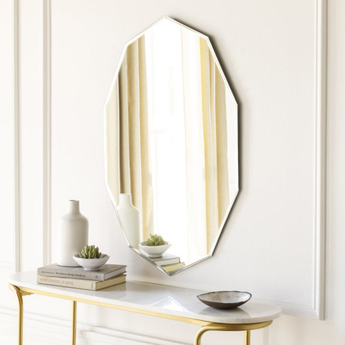 Three Posts™ Teen Briana Beveled Frameless Accent Mirror & Reviews | Wayfair