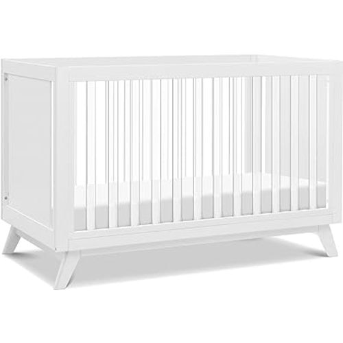 DaVinci Otto 3-in-1 Convertible Crib in White with Acrylic Slats, Greenguard Gold Certified