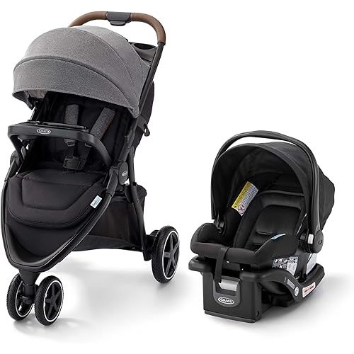 Graco Outpace LX All-Terrain Travel System - Includes SnugRide 30 Lite Infant Car Seat, Briggs, High-Performance Stroller/Car Seat Combo, Practical & Durable