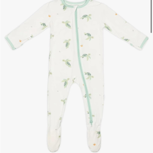 Soft Baby Bamboo Viscose Footie Pajamas, Zipper Closure, 0-24 Months