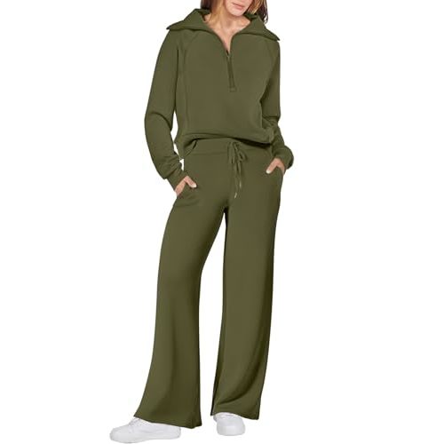 ANRABESS Women 2 Piece Outfits Sweatsuit Oversized Sweatshirt Sweatpants Tracksuit Sweat Lounge Matching Set 2024 Fall Trendy