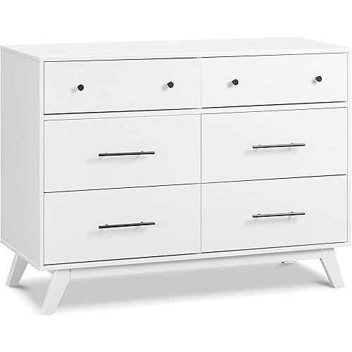 DaVinci Otto 6-Drawer Dresser in White, GREENGUARD Gold Certified