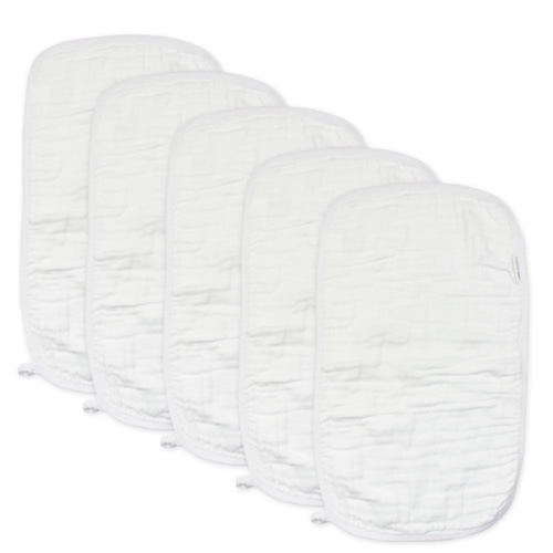 5-Pack Organic Cotton Multi-layer Woven Burp Cloths | Honest Baby Clothing
