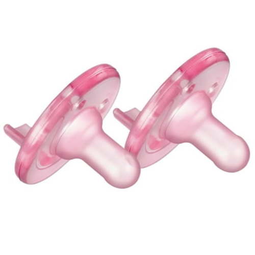 Avent Natural Baby Newborn 2-Pack Super Soothie Pacifiers - Pink, Suitable for 3+ Months