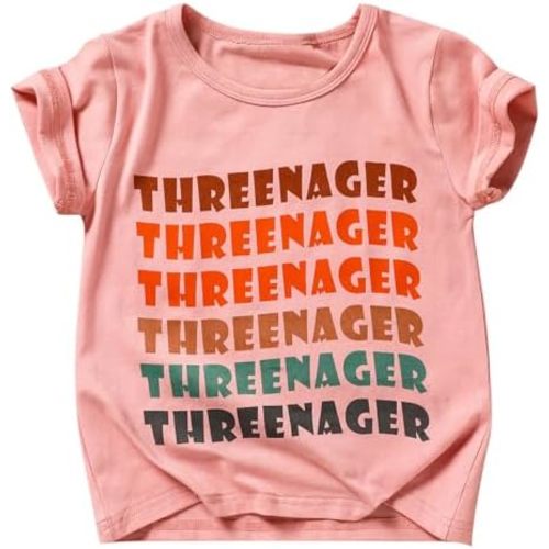 3rd Birthday Shirt Baby Girls Three Year Old Tops Third Birthday T-Shirt Clothes Outfit