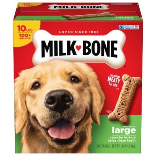Milk-Bone Beef Biscuits Large Dog Treats - 10lbs