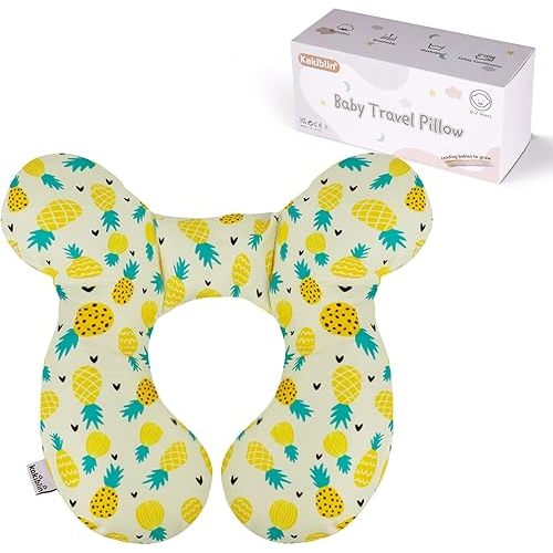 KAKIBLIN Baby Travel Pillow, Upgraded Baby Neck Pillows for Car Seat, Infant Neck Support Pillow for Head and Neck,Newborn Head Support for Car Seat,Pushchair