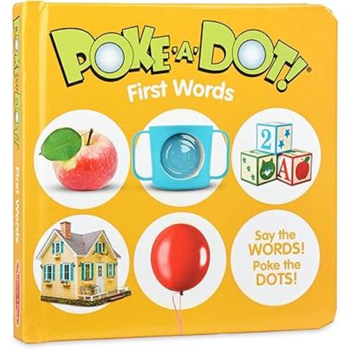 Melissa & Doug Children’s Book – Poke-a-Dot: First Words (Board Book with Buttons to Pop)