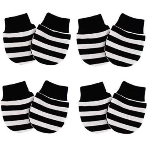 4 Pairs Newborn Baby Mittens Infant Toddler Gloves No Scratch Mittens Cotton Gloves for 0-6 Months Baby Boys Girls