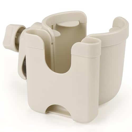 Accmor Stroller Cup Holder with Phone Holder, Bike Cup Holder, Universal Cup Holder for Uppababy Nuna Doona Strollers, 2-in-1 Cup Phone Holder for Stroller, Bike, Wheelchair, Walker, Scooter
