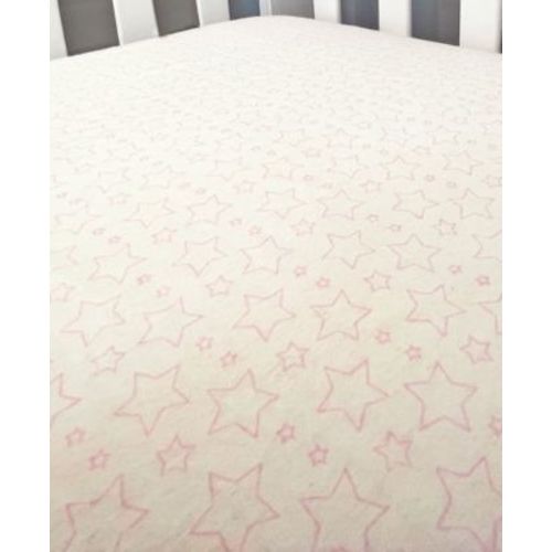 Baby Girls Flannel Star Crib Sheet