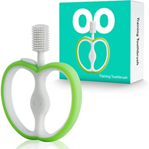 Love Noobs Training Baby Toothbrush, Silicone Baby Teething Toys for 4-12 Months Baby Teething Relief, 4+ Months Baby Teether First Toothbrush for Infant Teething Relief Toddler Teether