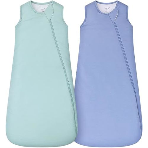 HAPIU Unisex Rayon Made from Bamboo Baby Sleep Sack TOG 1.0, 2-Way Zipper YKK, Wearable Blanket Baby