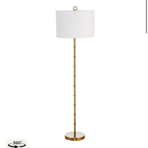 Mina Floor Lamp with Antique Brass Finish & Global Texture