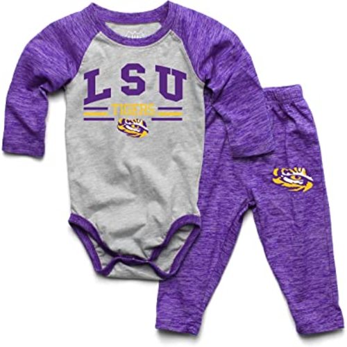 Wes and Willy Baby College Sports Fan Long Sleeve One Piece and Pant Set