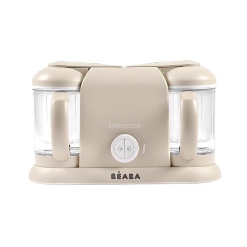 BEABA Babycook Duo 4 in 1 Baby Food Maker, Baby Food Processor, Baby Food Blender Baby Food Steamer, Make Fresh Healthy Baby Food at Home, 9.1 Cup Capacity, Makes 54 Servings in 20 Mins, Oat