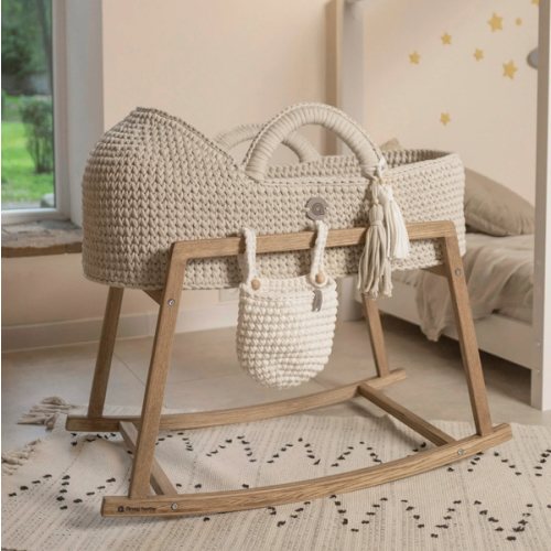 Baby Moses Basket with Round Hood | Unique, Handmade by Anzy Home
