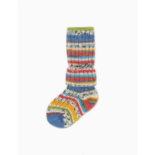 Ribbed Knit Wool Socks in Fairisle (6-12 MONTHS)