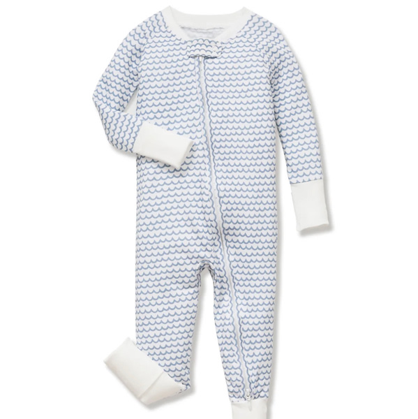 Baby's Pima Peekaboo Romper in La Mer