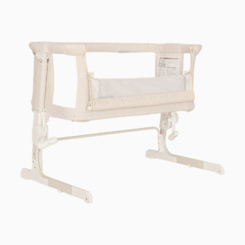 Beside Me Dreamer Bassinet & Bedside Sleeper - Tan Linen Stripe