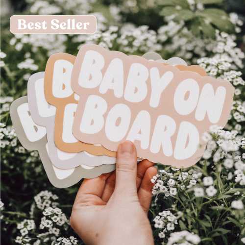 Aesthetic Baby on Board Bumper Sticker | gift idea Car Decal | Decorative Car Sticker | Weatherproof Car Sticker 6"