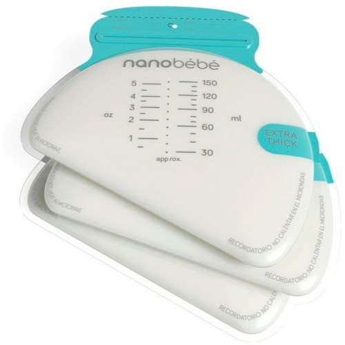 Nanobebe 50pk 5oz Breast Milk Storage Bags - Fast Freezing & Thawing