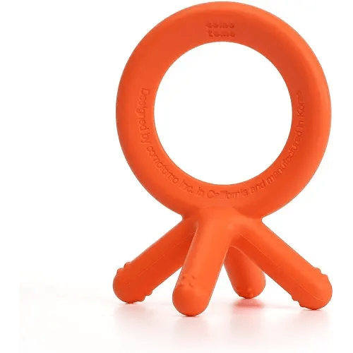 Comotomo Silicone Baby Teether, Orange
