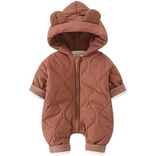 3 T Snow Suits Baby Autumn And Winter Clothes Baby Warm Clothes Newborn Climbing Clothes Thickened Little Girl Overalls