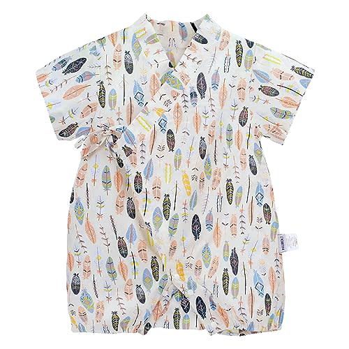 PAUBOLI Baby Romper Kimono Robe Cotton Japanese Pajamas