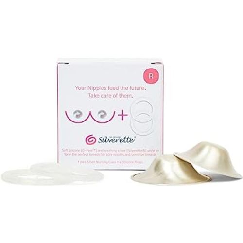 SILVERETTE The Original Silver Nursing Cups - Soothe and Protect Your Nursing Nipples -Made in Italy (Regular + O-Feel)